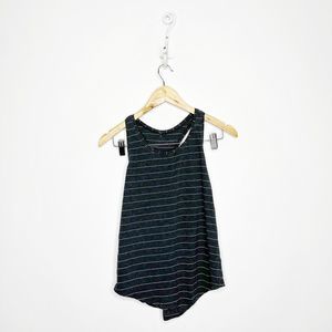 lululemon athletica Black Striped Tank Top